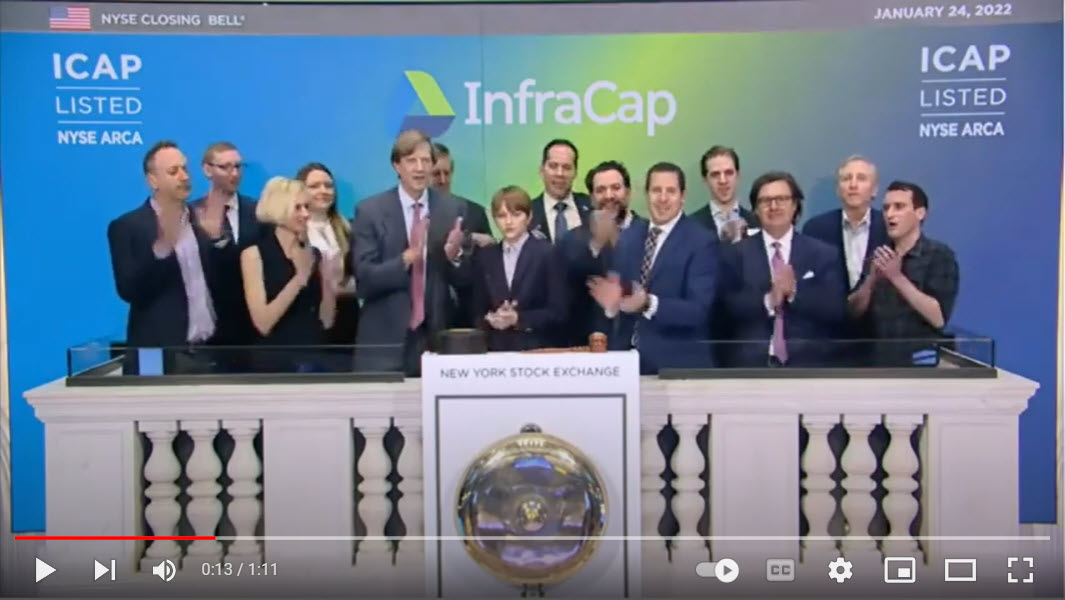 Infrastructure Capital Advisors, LLC Rings The Closing Bell to support the new ICAP ETF Launch